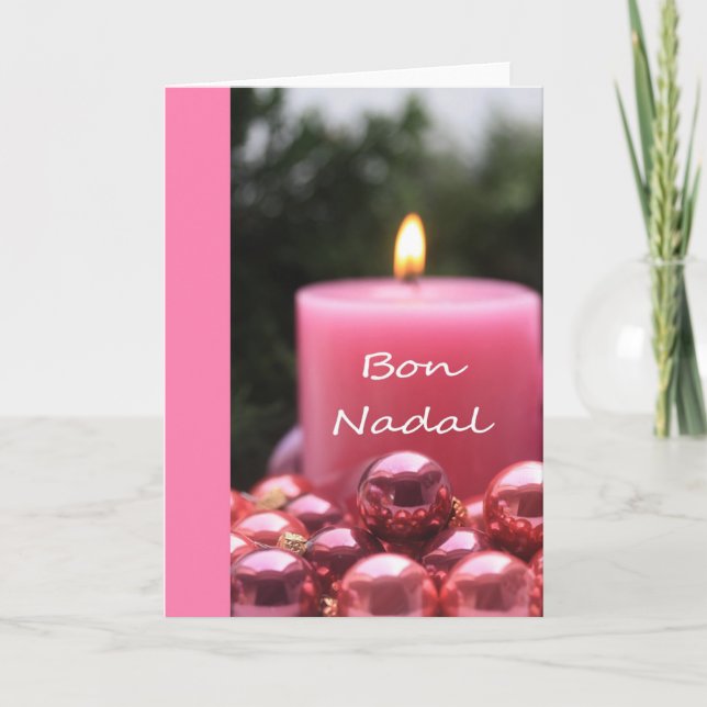 Tarjeta Festiva navidades de bon nadal catalán (Anverso)