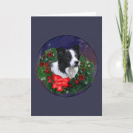 Tarjeta Festiva Navidades de Border Collie