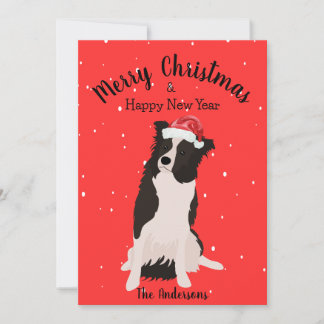 Tarjeta Festiva Navidades de Border Collie