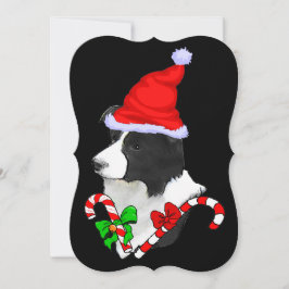 Tarjeta Festiva Navidades de Border Collie