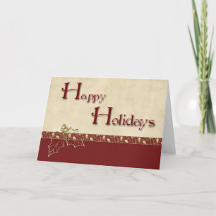 Tarjeta Festiva Navidades de Borgoña saludando