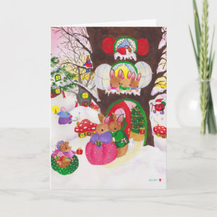 Tarjeta Festiva ¡Navidades de bosques!