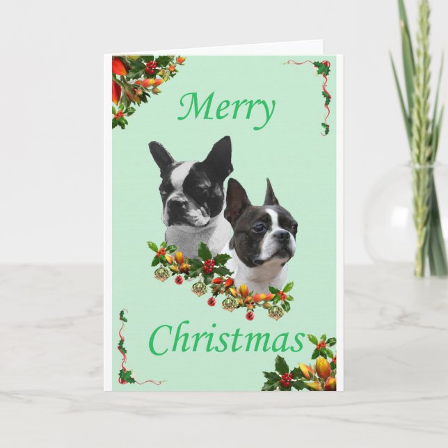 Tarjeta Festiva Navidades de Boston (Anverso)