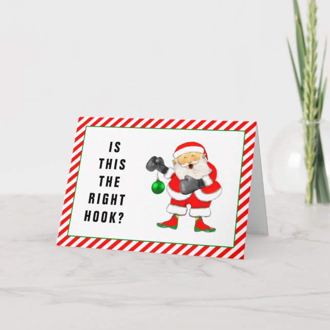 Tarjeta Festiva Navidades de boxeo (Anverso)