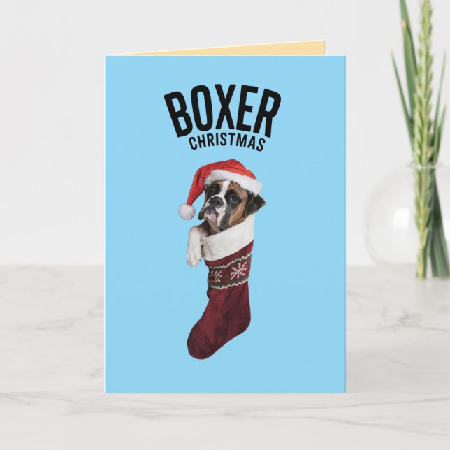 Tarjeta Festiva Navidades de Boxer (Anverso)