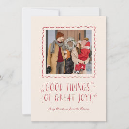 Tarjeta Festiva Navidades de Buenas Obras Escritas A Mano