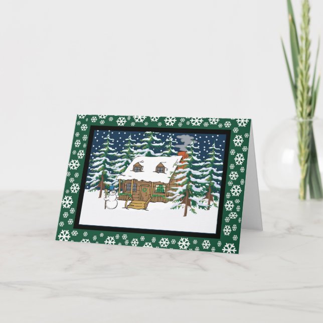 Tarjeta Festiva navidades de cabinas de registro (Anverso)