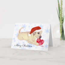 Navidades de Cachorro Amarillo Labrador Snowflake