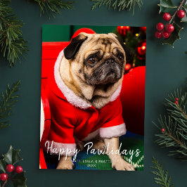 Tarjeta Festiva Navidades de Cachorros Perros Fotografía Felices P