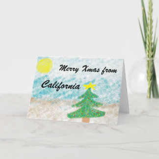 Tarjeta Festiva Navidades de California