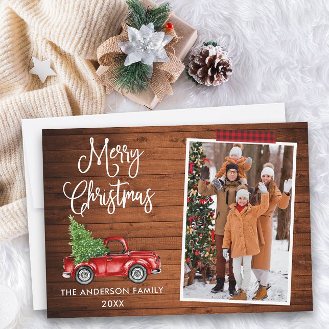 Tarjeta Festiva Navidades de caligrafía de cinta de plástico de pl (Customize to add text to back of card.)