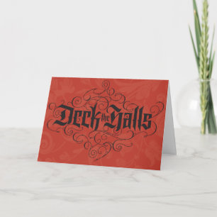 Tarjeta Festiva Navidades de caligrafía de HALLS