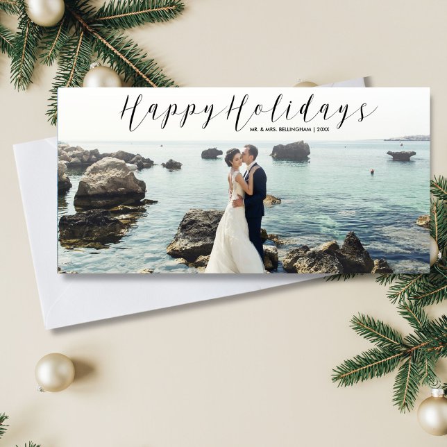 Tarjeta Festiva Navidades de caligrafía del guión de las vacacione (Subido por el creador)