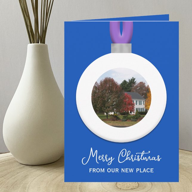 Tarjeta Festiva Navidades de cambio de dirección Ornamento de foto (Subido por el creador)