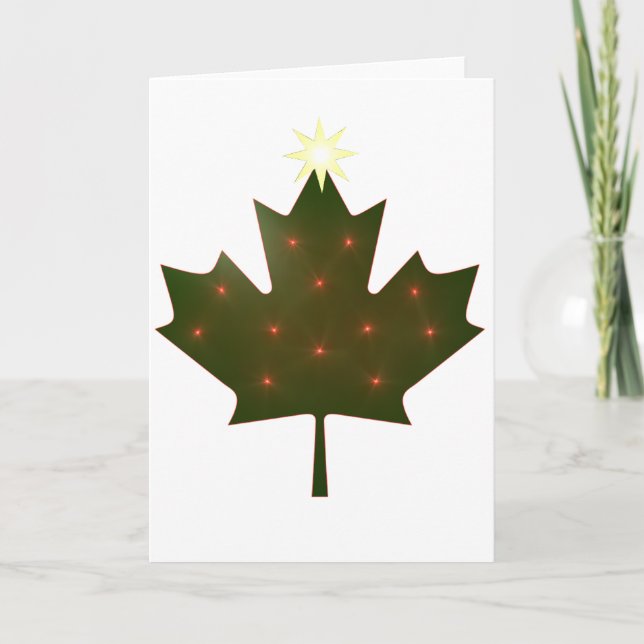 Tarjeta Festiva Navidades de Canadá (Anverso)