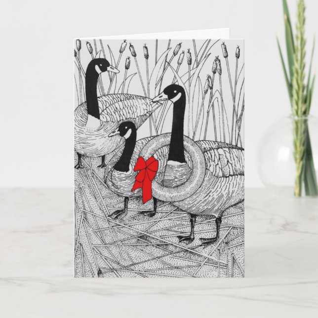 Tarjeta Festiva Navidades de Canadá (Anverso)