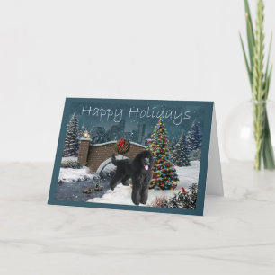 Tarjeta Festiva Navidades de canapé por la noche
