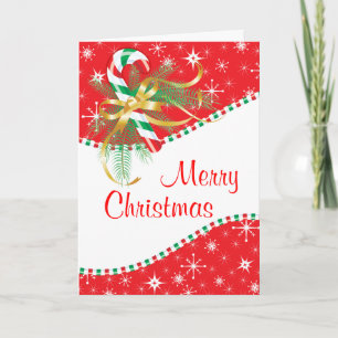 Tarjeta Festiva Navidades de Candy Cane