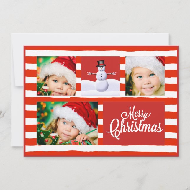 Tarjeta Festiva Navidades de Candy Cane (Anverso)