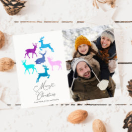 Tarjeta Festiva Navidades de Candy Pastel reno Foto