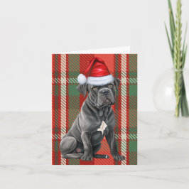 Tarjeta Festiva Navidades de Cane Corso Perro Navidades de Plata R