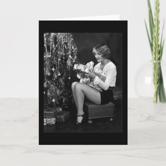 Tarjeta Festiva Navidades de Carole Lombard (Anverso)