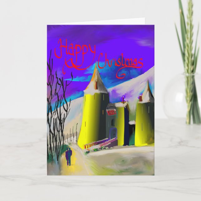 Tarjeta Festiva Navidades de Castle Coch (Anverso)