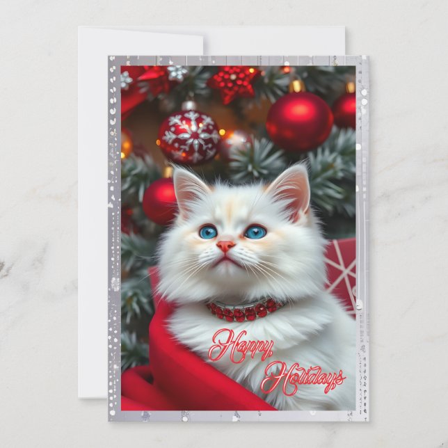 Tarjeta Festiva Navidades de Catlovers simplemente encantados (Anverso)