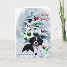 Tarjeta Festiva Navidades de Cavalier King Charles Spaniel