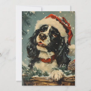 Tarjeta Festiva Navidades de Cavalier King Charles Spaniel
