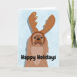 Tarjeta Festiva Navidades de Cavalier King Charles Spaniel