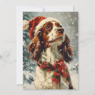 Tarjeta Festiva Navidades de Cavalier King Charles Spaniel