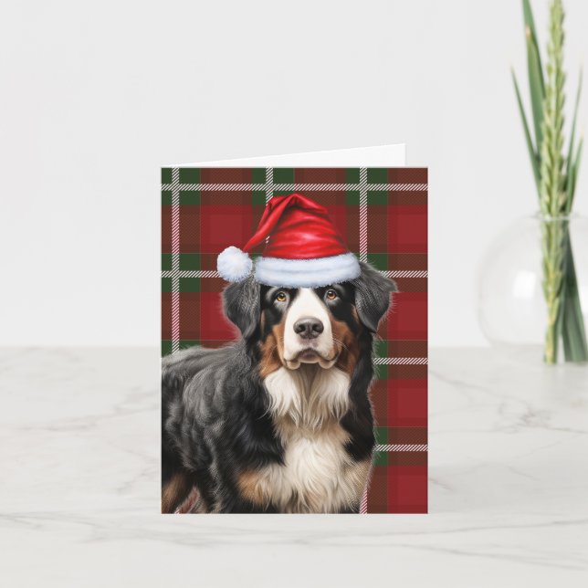 Tarjeta Festiva Navidades de caza de montaña de Bernese (Anverso)