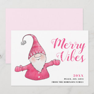 Tarjeta Festiva Navidades de cerezos blancos y rosados