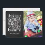 Tarjeta Festiva Navidades de Chalkboard<br><div class="desc">¡Envíe alegría de vacaciones con una tarjeta de foto festiva! Para una personalización más avanzada de este diseño, simplemente seleccione el botón "Personalizar It" de arriba. Toda la fotografía se muestra sólo como muestra y no se puede revender. Este producto sólo se pretende adquirir una vez que las fotos de...</div>