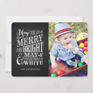 Tarjeta Festiva Navidades de Chalkboard