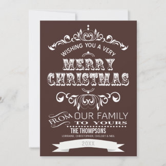 Tarjeta Festiva Navidades de Chalkboard Vintage