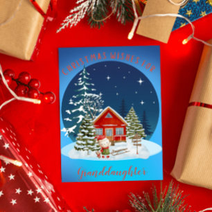 Tarjeta Festiva Navidades de Chicas de nieve quieren nieta