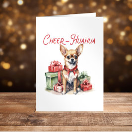 Tarjeta Festiva Navidades de Chihuahua Felices Fiestas graciosas