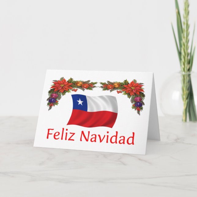 Tarjeta Festiva Navidades de Chile (Anverso)
