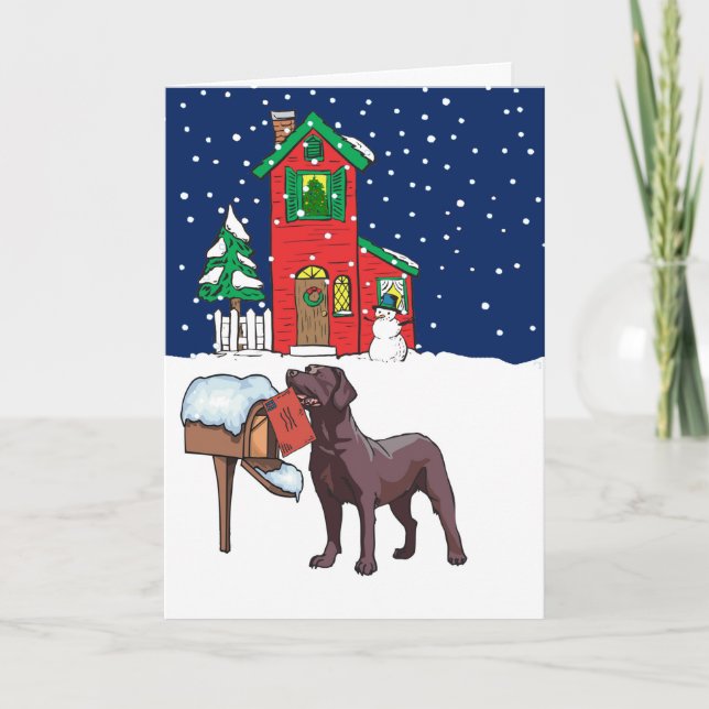 Tarjeta Festiva Navidades de Chocolate Lab (Anverso)