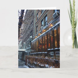 Tarjeta Festiva Navidades de Ciclismo de Invierno de NYC Holiday G
