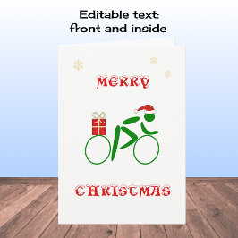 Tarjeta Festiva Navidades de ciclismo de regalo