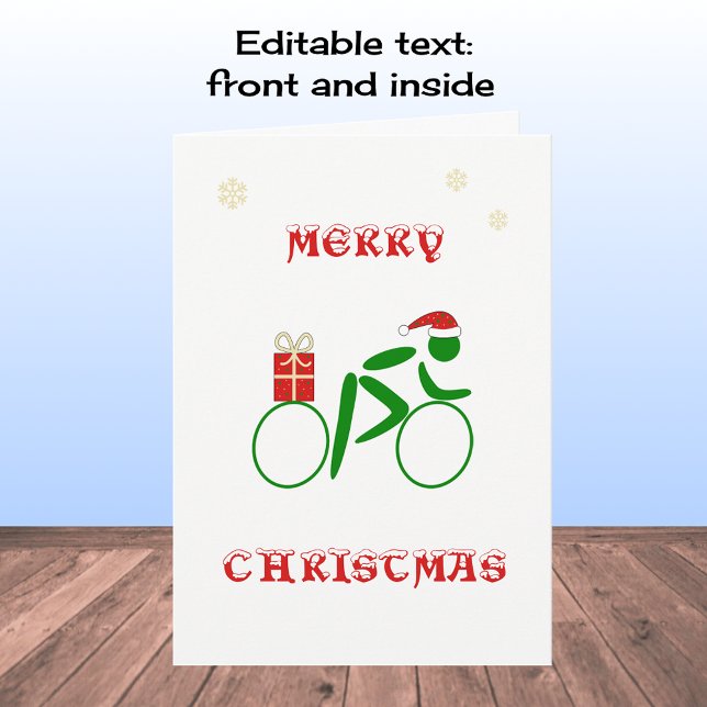 Tarjeta Festiva Navidades de ciclismo de regalo (Subido por el creador)