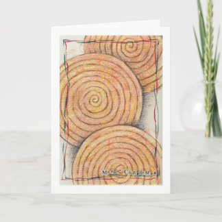 Tarjeta Festiva Navidades de Cinnamon Spiral Cookies con receta