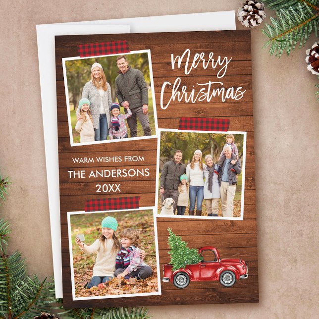 Tarjeta Festiva Navidades de Cinta Cinta Cinta Cinta Cinta Cañada  (Customize to add text or more photos to back of card.)