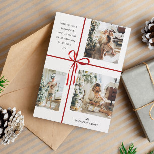 Tarjeta Festiva Navidades de Cinta de Cinta de Cintas de Regalo Ro