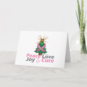 Tarjeta Festiva Navidades de Cinta Rosa Paz Amor, Alegría Y Cura