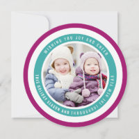 Navidades de Círculos Coloridos Modernos Foto Aqua