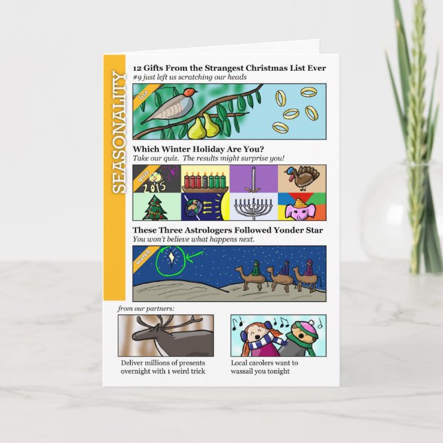 Tarjeta Festiva Navidades de Clickbait (Anverso)